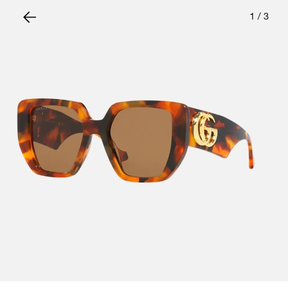 Gucci Tortoiseshell Square Sunglasses